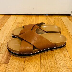 MADEWELL The Dayna Lugsole Slide Sandal in Leather Size 7.5 in EUC